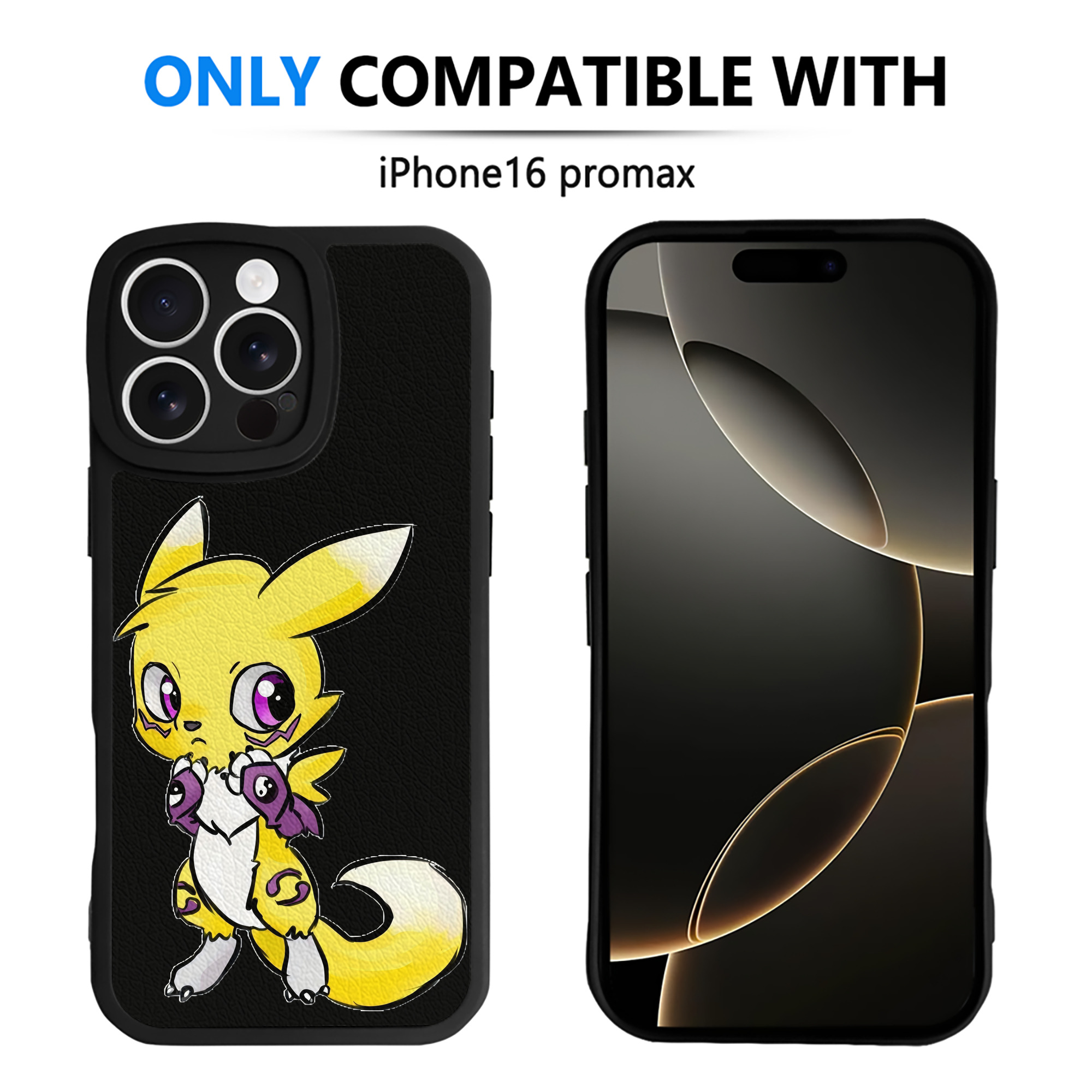 （画像用） Digimon デジタルモンスター/デジモン 【iPhone 16シリーズ対応】シリコンスマホケース（レザー調） 材質：シリコン